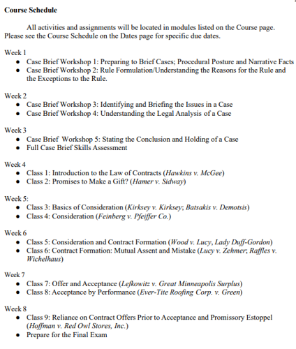 JD-Next Sample Course Syllabus